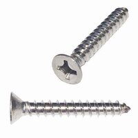 FPTS10112S #10 X 1-1/2" Flat Head, Phillips, Tapping Screw, 18-8 Stainless
